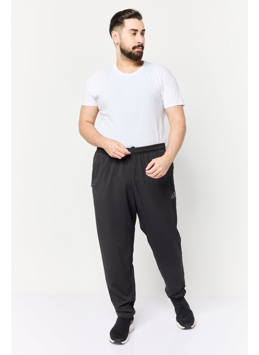 Adidas Men Sportswear Fit Drawstring Training Track Pants, Black  - Image 2