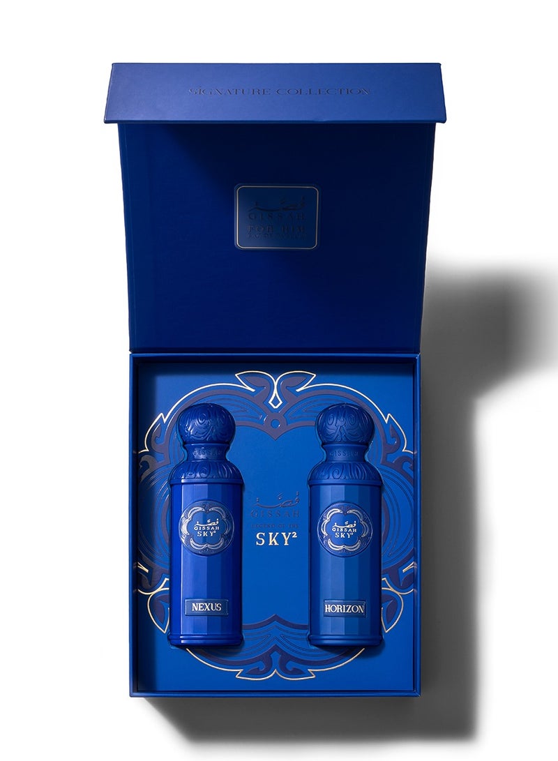 قصة أسطورة السماء للرجال – طقم عطور (2 × 90 مل) نكسس & هورايزون - Image 1