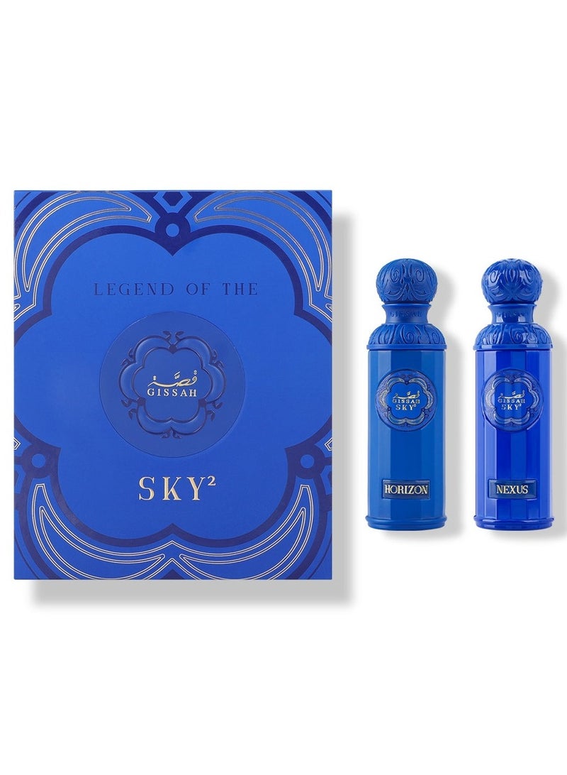 قصة أسطورة السماء للرجال – طقم عطور (2 × 90 مل) نكسس & هورايزون - Image 2