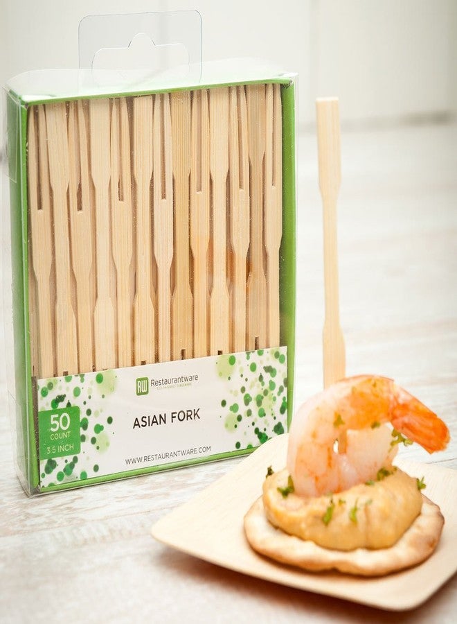 Restaurantware 3.5 Inch Wood Fork Picks 500 Mini Wood Cocktail Forks - Two Pronged Sturdy Bamboo Mini Cocktail Picks Sturdy For Parties Or Catering - Image 3