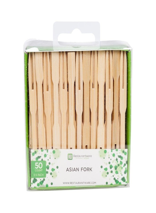 Restaurantware 3.5 Inch Wood Fork Picks 500 Mini Wood Cocktail Forks - Two Pronged Sturdy Bamboo Mini Cocktail Picks Sturdy For Parties Or Catering - Image 2
