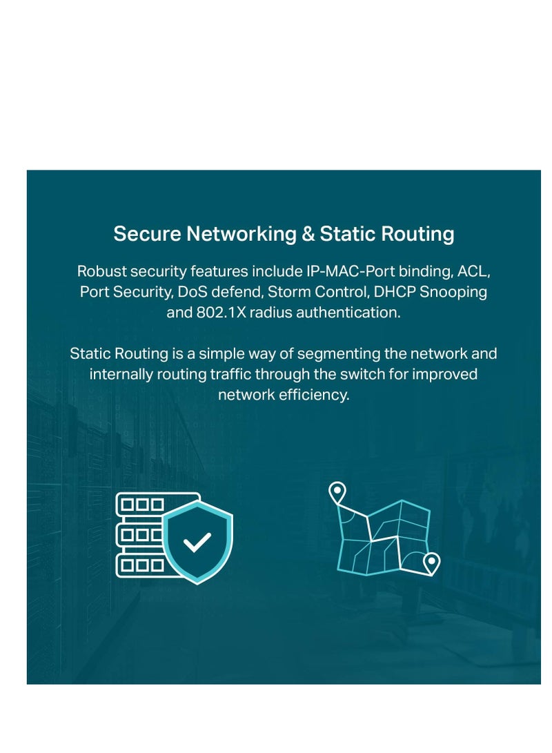 Tp-link Tl TP-Link TL-SG2008 V3 | 8 Port Gigabit Smart Managed switch | Omada SDN Integrated | IPv6 | Static Routing | L2/L3/L4 QoS, IGMP & Link Aggregation | Limited Lifetime Protection | Black  - Image 4