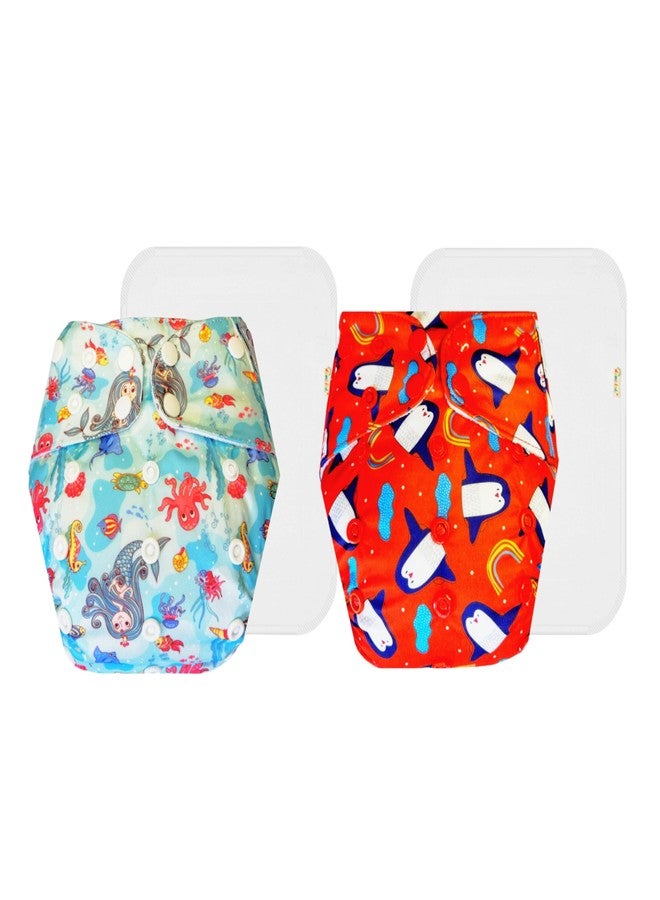 حفاضات دمبلدو القماشية الممتازة مع حشوة قطنية (عبوة من قطعتين) | شعور بالجفاف والراحة | قابلة لإعادة الاستخدام والغسل | سهلة التنظيف | مصممة من قبل أمهات | من 3 أشهر إلى 3 سنوات | للجنسين - Image 1