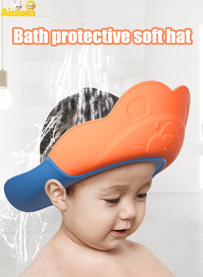 Aissiora Baby Bath Protective Soft Cap Baby shower caps Baby ear protection shampoo cap Children's shower caps with ear protection The girth is adjustable - Image 1