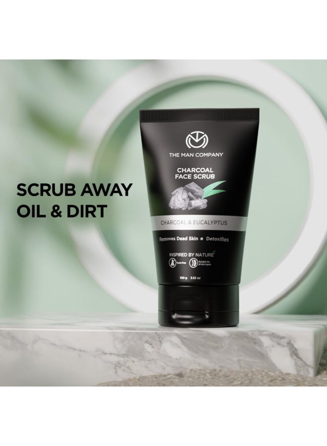 The Man Company Cleanse & Moisturise Pack (Charcoal Face wash + Charcoal Scrub + Moisturising Cream)- Set of 3 | Made in India - Image 3