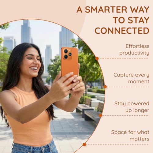 PEACE NOVA 17 Pro 4G Smartphone, 6.56-in 120Hz Display, 5000mAh Battery, 4GB RAM 64GB Storage (Expandable), Orange - Image 4