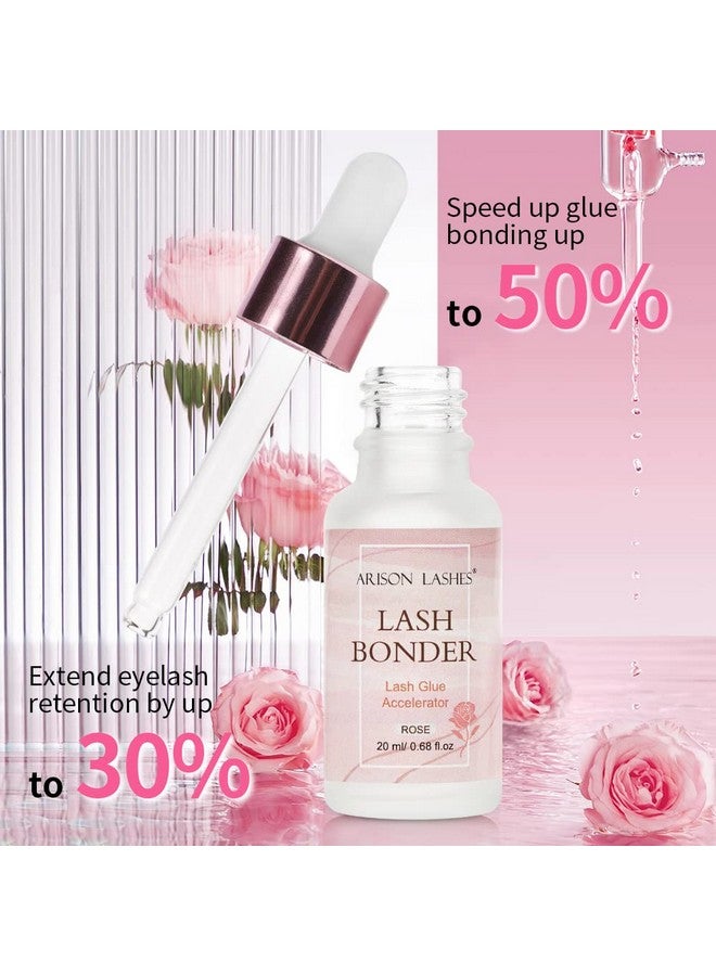 ARISON LASHES Arison Lash Bonder For Eyelash Extensions Super Bonder For Lash Extensions Lash Glue Accelerator Lash Sealant Waterproof Oil Proof Sealer Adhesive For Eyelash Extensions Longer Retention 20Ml Rose - Image 2