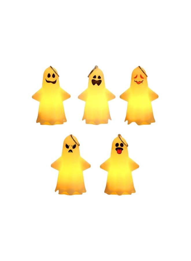 The Bros Halloween Ghost Decorations - Lanterns and Table Lamp With Glowing and Cute Designs, Small Night Lights for Kids, Spooky Holiday Atmosphere - Image 2