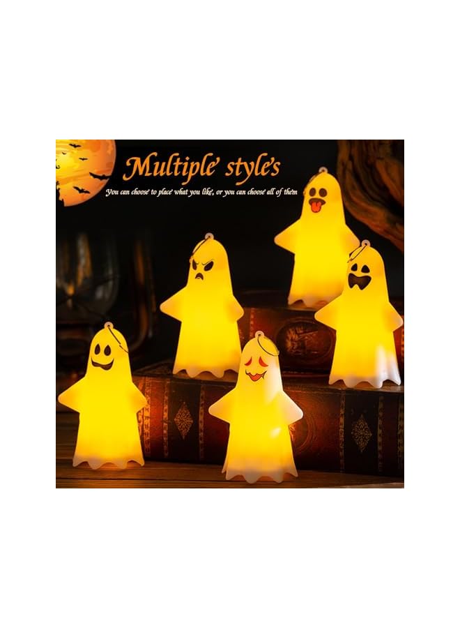 The Bros Halloween Ghost Decorations - Lanterns and Table Lamp With Glowing and Cute Designs, Small Night Lights for Kids, Spooky Holiday Atmosphere - Image 5
