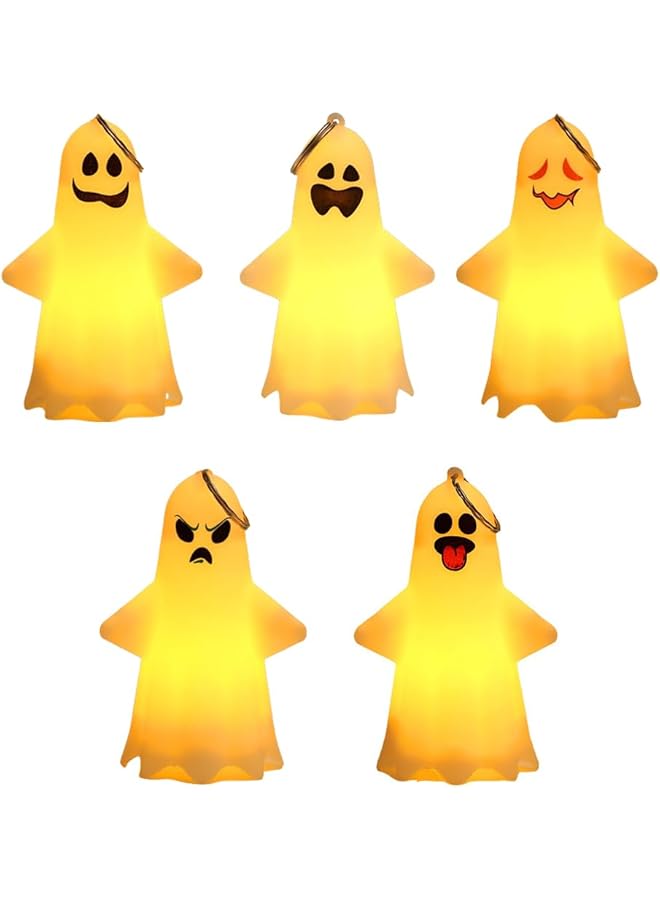 The Bros Halloween Ghost Decorations - Lanterns and Table Lamp With Glowing and Cute Designs, Small Night Lights for Kids, Spooky Holiday Atmosphere - Image 1