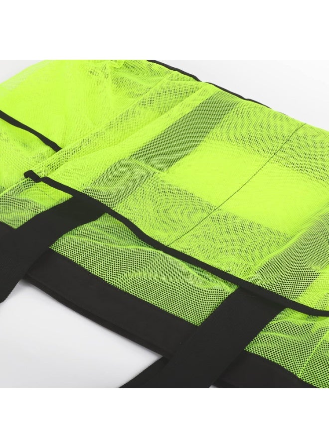 أس تس إل واي اي شنطة شاطئ كبيرة جدا، شنطة توت  حقيبة شاطئ شبكية، حقيبة حمل شاطئ خفيفة الوزن وقابلة للطي مع سحاب وجيوب مثالية لرحلة الشاطئ العائلية للنساء، حقيبة شبكية مضادة للماء والرمل لألعاب الشاطئ（24*18*8.7 inch）,（61*45*22 cm） - Image 3