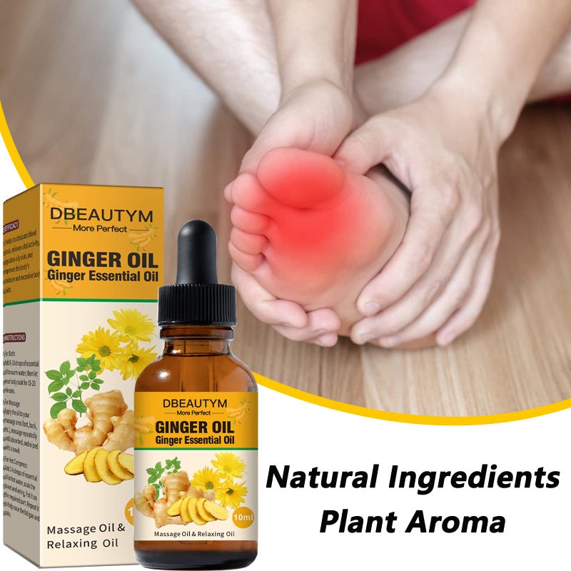 DBEAUTYM 12 Pack Ginger Oil Lymphatic Drainage Massage Oil, Vitamin E Oil For Skin, Belly Lymphatic Drainage Ginger Oil -Arnica Ginger Oil for Lymphatic Drainage,Warming Sore Muscle Massage Oil Plant Aroma Oil - Image 5