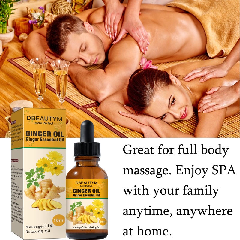 DBEAUTYM 12 Pack Ginger Oil Lymphatic Drainage Massage Oil, Vitamin E Oil For Skin, Belly Lymphatic Drainage Ginger Oil -Arnica Ginger Oil for Lymphatic Drainage,Warming Sore Muscle Massage Oil Plant Aroma Oil - Image 4