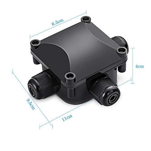 LightingWill Waterproof Junction Box, IP68, 3-Way Outdoor Cable Connectors,Outdoor/External Electrical Light Junction Box Ø 6mm-10.2mm (6 Pack) - Image 5