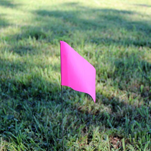 Swanson Tool Co. , Inc Swanson FPG15100 2-Inch by 3-Inch Marking Flags with 15-Inch Wire Staffs, Pink 100-Pack - Image 2