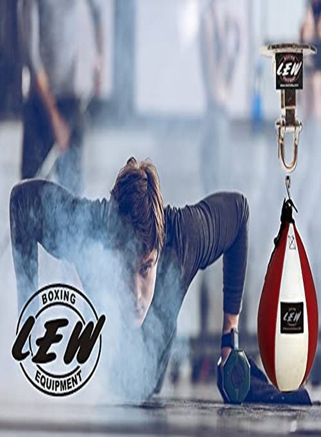 LEW White/Red Durahide Leather Speed Bag with Swivel - Image 4