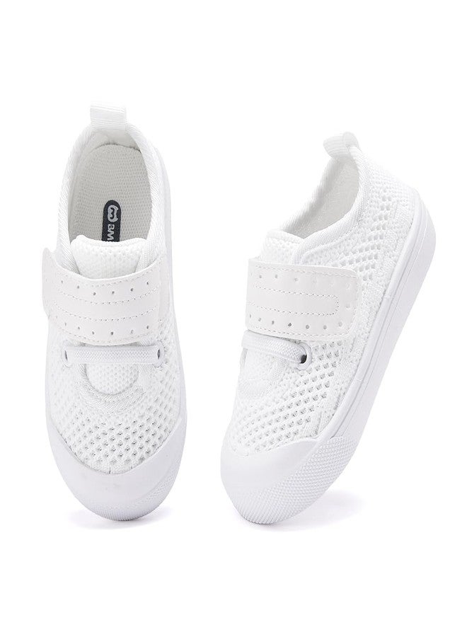 BMCiTYBM Toddler Baby Shoes Girl Boy Breathable Mesh Sneakers Non Slip, 13-white, 12-18 Months - Image 4