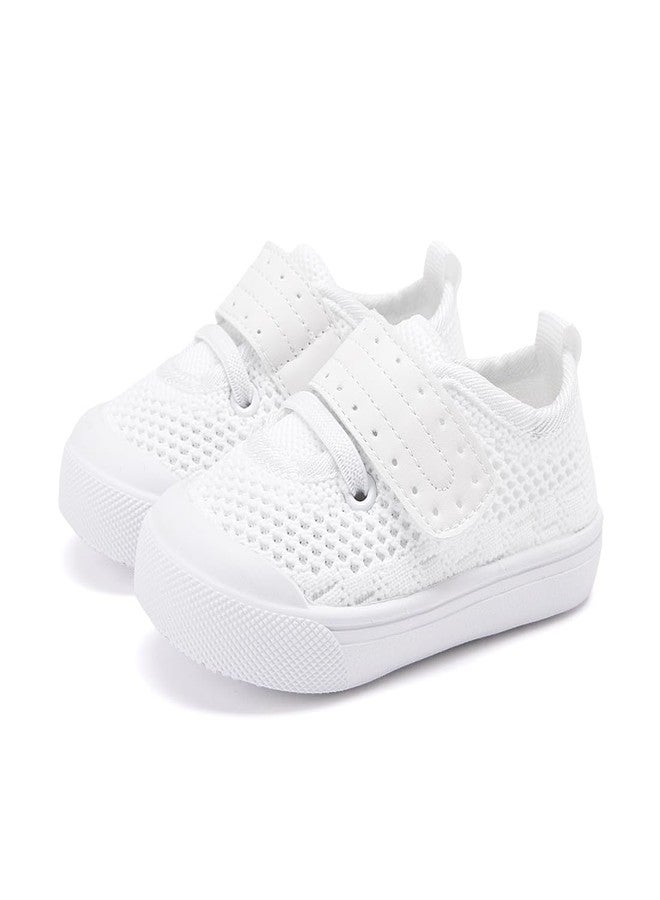 BMCiTYBM Toddler Baby Shoes Girl Boy Breathable Mesh Sneakers Non Slip, 13-white, 12-18 Months - Image 3