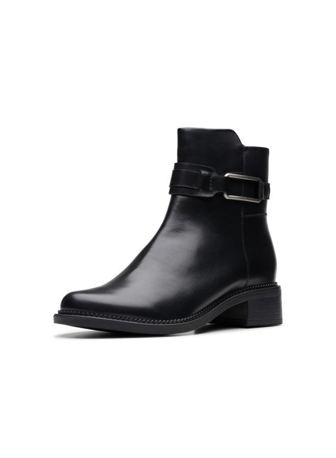 clarks Women's Maye Bella Ankle Boot, Black Leather, 8 - Image 1