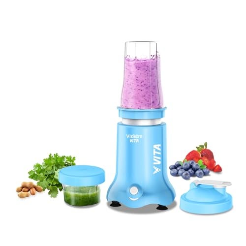 Vidiem Vita 500 W Personal Blender/Mixer/Grinder/Smoothie Maker | 22000 RPM Aria CoolTec Motor | 2 Transparent Jars (500 ml + 250 ml) | 3 Year Motor Warranty | Beyond Blending - Image 1