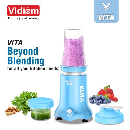 Vidiem Vita 500 W Personal Blender/Mixer/Grinder/Smoothie Maker | 22000 RPM Aria CoolTec Motor | 2 Transparent Jars (500 ml + 250 ml) | 3 Year Motor Warranty | Beyond Blending - Image 2