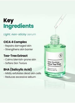 Glam Up GLAM UP Clear Soothing Cica Tea Tree Serum  - Image 4