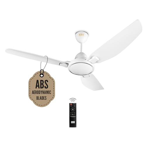 KUHL Brise Star E5 Duo 1320 MM 65% Power Saving BLDC Ceiling Fan | BEE 5 Star Rated & ISI Marked | High Air Flow | Low Noise | 5 Year Warranty on Motor | Remote & Regulator Operated | White - Image 1
