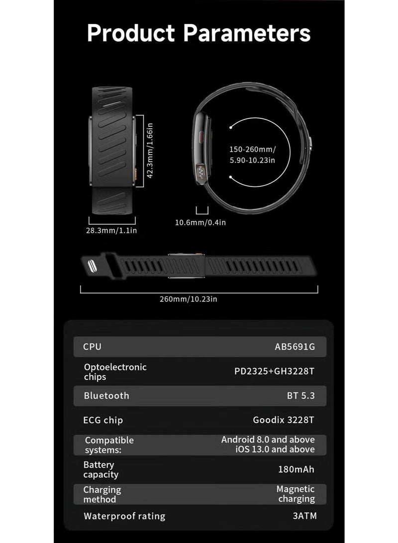 YD Heart Rate Monitor Waterproof Fitness Band Multi-Function Smart Fitness Band for a Better Lifestyle Black - Image 4