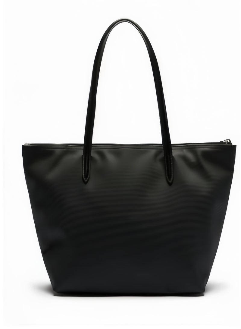 لاكوست مفهوم لاكوست النسائي L12.12 الموضة متعددة الاستعابات كبيرة السحاب حقيبة اليد حقيبة الكتف حقيبة سوداء متوسطة - Image 5