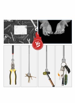 KASTWAVE Telescoping LED Lighted Flexible Inspection Mirror, 15 Lb Handle Retractable Magnetic Pick-Up Tool for Car Automobile Machinists Inspectors 360 Swivel Viewing Dead Angle 2 Piece Set  - Image 4