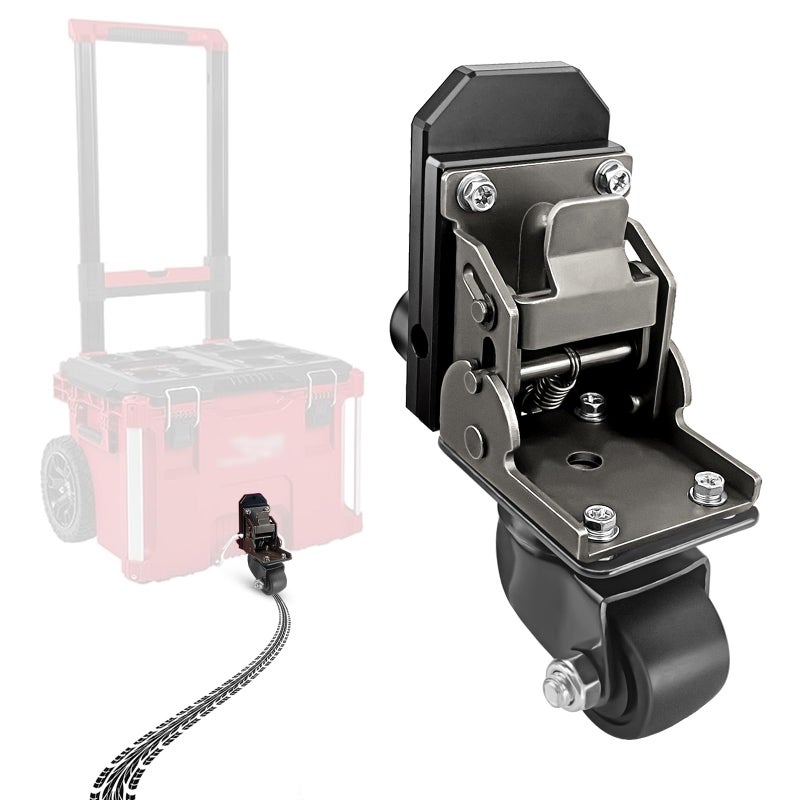 BPOPO Upgraded Steel Construction Front WheelsPackout Caster Wheel kit fit for Milwaukee Packout Rolling Tool Box Accessories for Packout Toolbox200 Lbs Capacity - Image 2