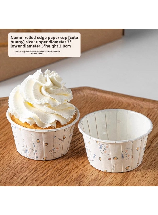 Cake Premixed Powder Electric Rice Cooker Air Fryer Special Low-gluten Flour Baking Household Free Family Baking Bread Powder-Specifications:Cake Paper Cups  50 Pieces - Image 1