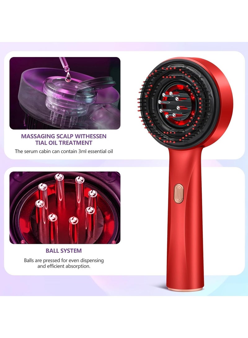 Electric Scalp Massager Comb Red Light Scalp Massager Brush Electric Scalp Oil Diffuser for Hair Growth IPX7 Waterproof Oil Diffuser for Hair - Image 4