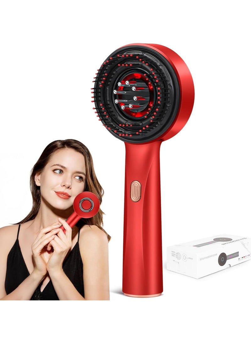 Electric Scalp Massager Comb Red Light Scalp Massager Brush Electric Scalp Oil Diffuser for Hair Growth IPX7 Waterproof Oil Diffuser for Hair - Image 3