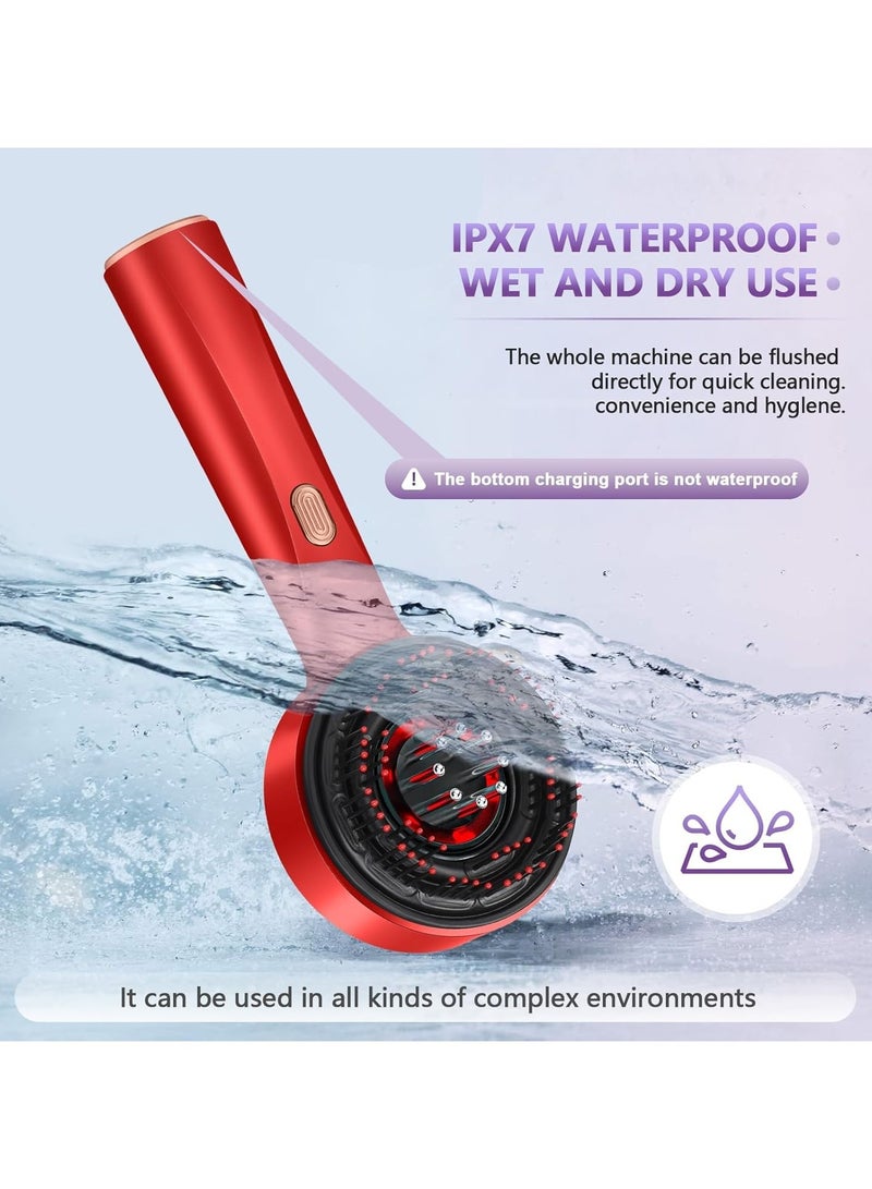 Electric Scalp Massager Comb Red Light Scalp Massager Brush Electric Scalp Oil Diffuser for Hair Growth IPX7 Waterproof Oil Diffuser for Hair - Image 5