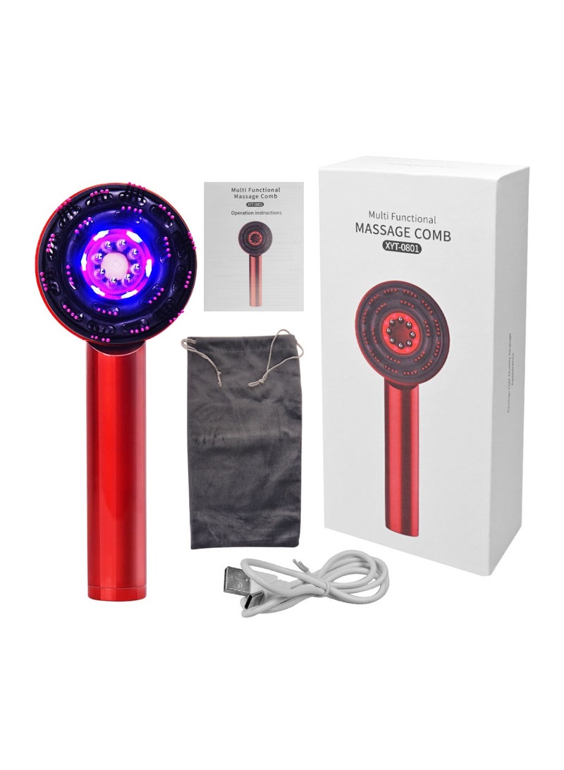 Electric Scalp Massager Comb Red Light Scalp Massager Brush Electric Scalp Oil Diffuser for Hair Growth IPX7 Waterproof Oil Diffuser for Hair - Image 2