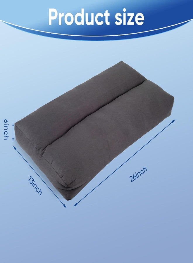 MINUPWELL Knee Pillow for Side Sleepers, 3" Leg Pillow for Side Sleeping, 100% Cotton Fabric Pillow for Between Knees While Sleeping - High Support Alternative for Relieving Leg, Back, and Knee Pain - Image 2
