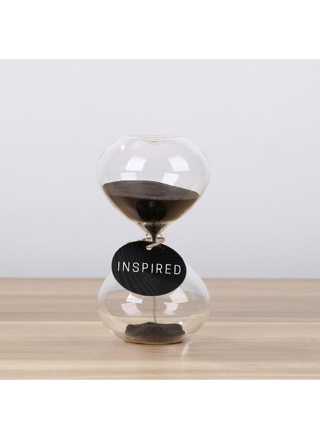 SWISSELITE - SWISSELITE Biloba Puff Sand Timer/Hourglass Sand Timer - Inspired Glass/Home, Desk, Office Decor - Image 1