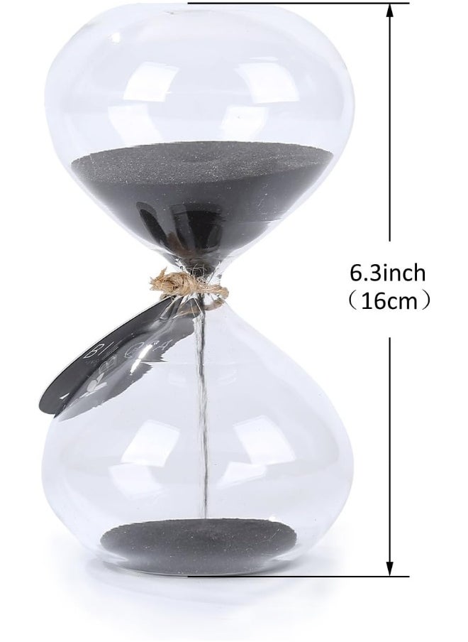 SWISSELITE - SWISSELITE Biloba Puff Sand Timer/Hourglass Sand Timer - Inspired Glass/Home, Desk, Office Decor - Image 1