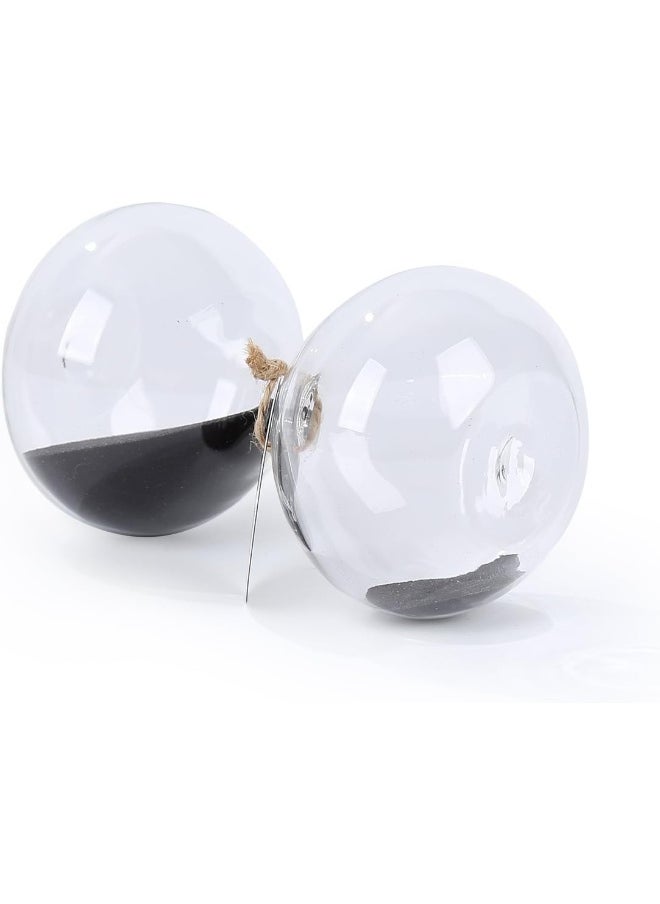 SWISSELITE - SWISSELITE Biloba Puff Sand Timer/Hourglass Sand Timer - Inspired Glass/Home, Desk, Office Decor - Image 1