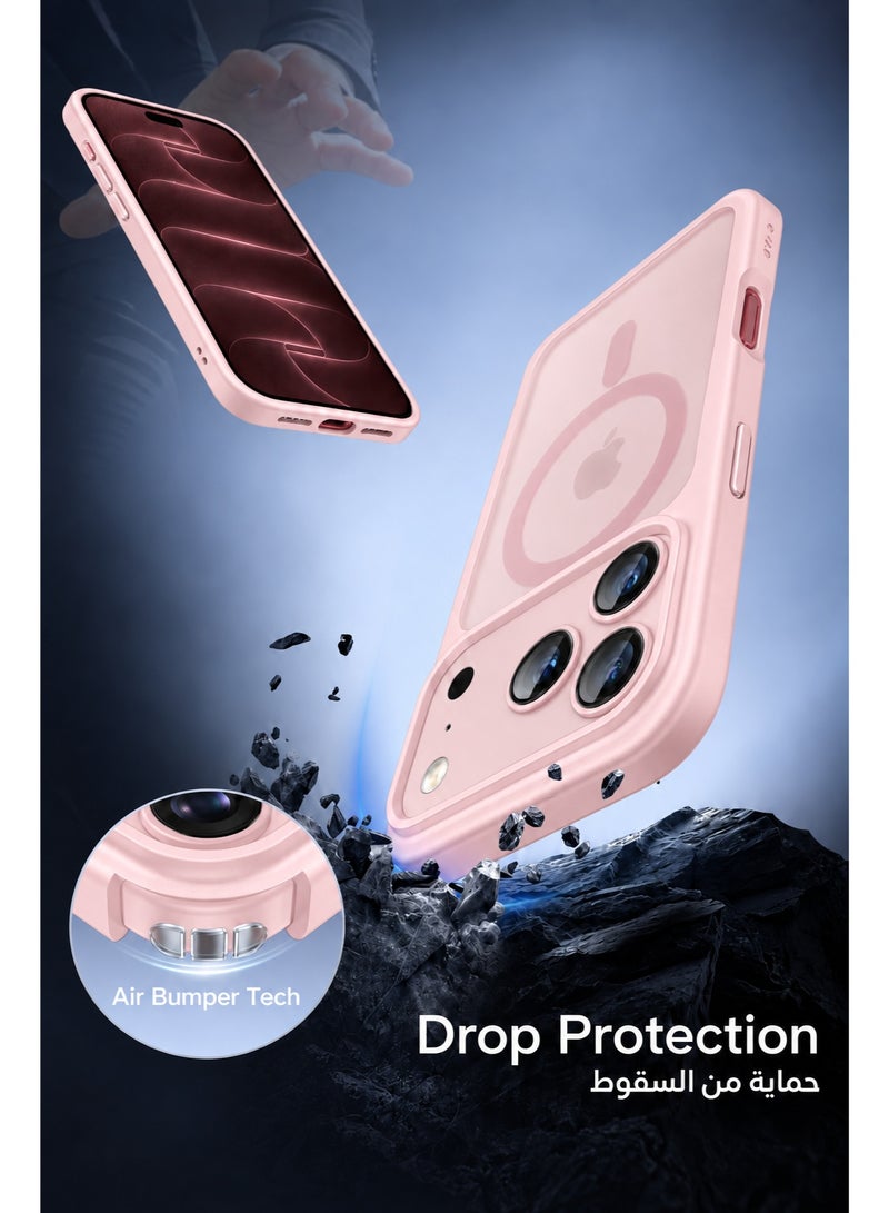 SOKAD MagSafe Matte Pink Case for iPhone 18 Pro, Full Camera Protection - Image 2