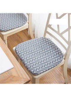 Generic Cotton Chair Pad to Prevent Sliding Office Kitchen Car Chair Cushion Seat Pad (Gray 1, Set of 2)  - Image 2