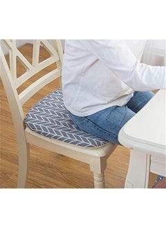 Generic Cotton Chair Pad to Prevent Sliding Office Kitchen Car Chair Cushion Seat Pad (Gray 1, Set of 2)  - Image 3