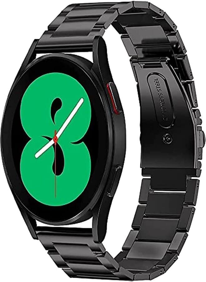 V-MORO Strap Compatible with Samsung Galaxy Watch 4 40mm 44mm/Galaxy Watch 5 40mm 44mm/Pro 45mm,Active 2 Watch Straps, 20mm Stainless Steel Replacement Band Watch Strap for Galaxy Watch 4 Classic 42mm