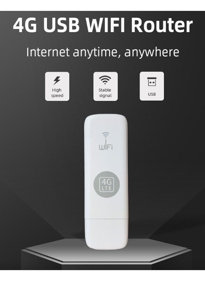 General - 4G WiFi USB Mobile Dongle 150Mbps Modem Stick SIM Card Free Router, Portable WiFi Car Portable WiFi Router for Home Office - Image 1