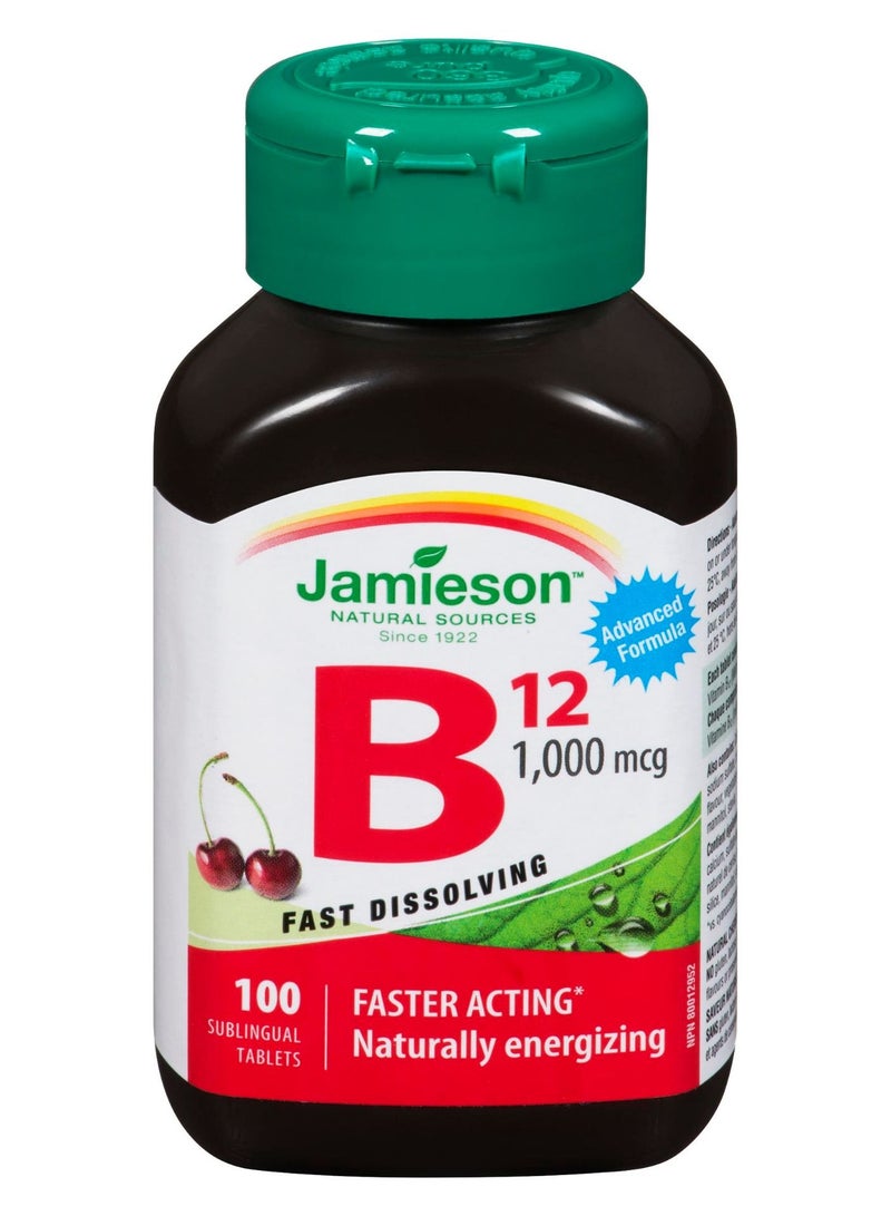 Jamieson فيتامين ب12 سريع الذوبان 1000 ميكروغرام - 100 قرص