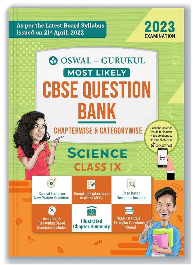 Oswal - Gurukul Science Most Likely CBSE Question Bank for Class 9 Exam 2023 - Chapterwise & Categorywise, New Paper Pattern (MCQs, Case, Assertion & Reasoning Based, NCERT & NCERT Exemplar Qs)