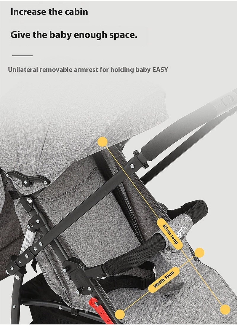 MaBaby - Multifunctional Baby Stroller, Reversible Handle Lightweight Stroller, Easy To Fold And Take, Travel Stroller For Newborn Baby Toddlers, Can Sit And Lie - Image 1