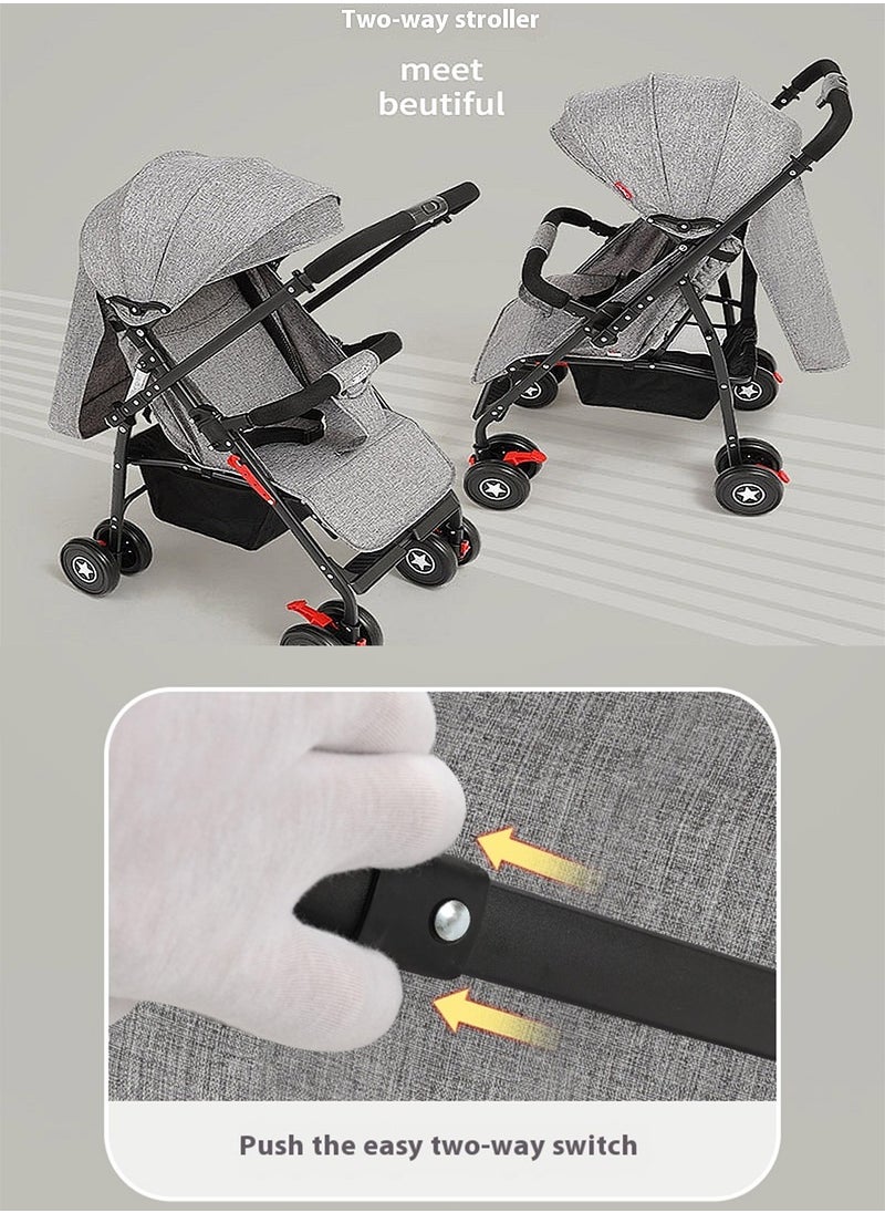MaBaby - Multifunctional Baby Stroller, Reversible Handle Lightweight Stroller, Easy To Fold And Take, Travel Stroller For Newborn Baby Toddlers, Can Sit And Lie - Image 1