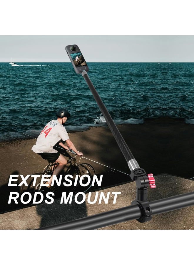 Sruim Motorcycle Bike Handlebar Mount Selfie Stick for Insta360, Bike Motorcycle kit Clamp Mount Accessories Compatible with Insta 360 X5 X4 X3 X2 X, Go pro Hero 13 and DJI OSMO Action 5 Pro Camera - Image 2
